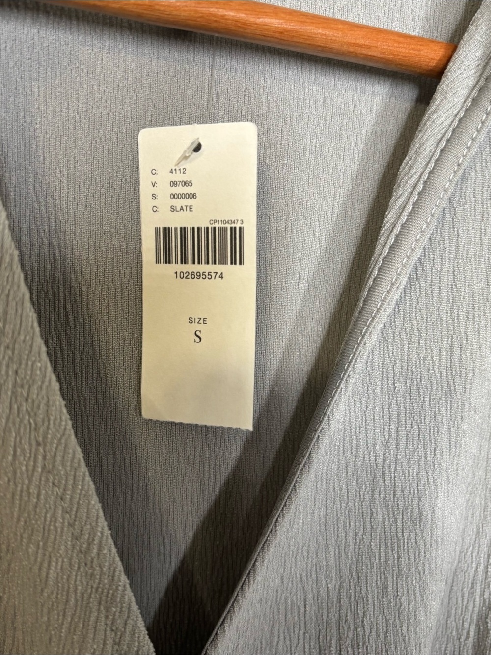 NWT Anthropologie Hardware Wrap Top Long Sleeve Gray Size Small - Picture 5 of 10